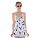 Abstract Image Image Of Multiple Colors Halter Swimsuit Dress View1