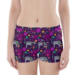 Love Colorful Elephants Background Boyleg Bikini Wrap Bottoms by Nexatart