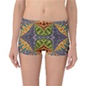 Kaleidoscopic Pattern Colorful Kaleidoscopic Pattern With Fabric Texture Boyleg Bikini Bottoms View1