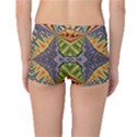 Kaleidoscopic Pattern Colorful Kaleidoscopic Pattern With Fabric Texture Boyleg Bikini Bottoms View2