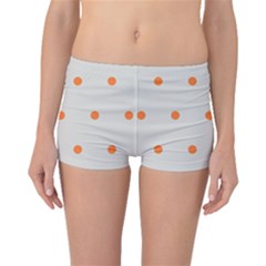 Diamond Polka Dot Grey Orange Circle Spot Boyleg Bikini Bottoms by Mariart