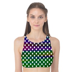 Digital Polka Dots Patterned Background Tank Bikini Top by Nexatart