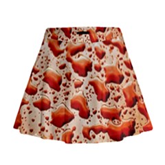 Water Drops Background Mini Flare Skirt by Nexatart
