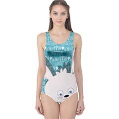 Easter Bunny  One Piece Swimsuit by Valentinaart