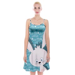 Easter Bunny  Spaghetti Strap Velvet Dress by Valentinaart