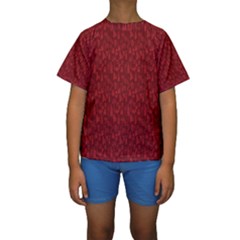Bicycle Guitar Casual Car Red Kids  Short Sleeve Swimwear by Mariart