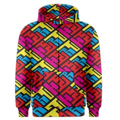 Color Red Yellow Blue Graffiti Men s Zipper Hoodie by Mariart
