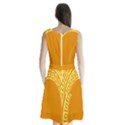 Greek Ornament Shapes Large Yellow Orange Sleeveless Chiffon Waist Tie Dress View2