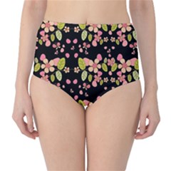 Floral Pattern High-waist Bikini Bottoms by Valentinaart