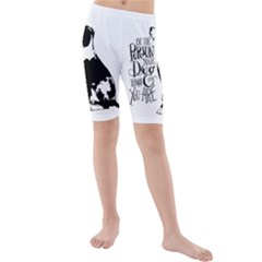 Dog Person Kids  Mid Length Swim Shorts by Valentinaart