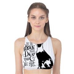 Dog Person Tank Bikini Top by Valentinaart