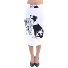 Dog Person Velvet Midi Pencil Skirt by Valentinaart