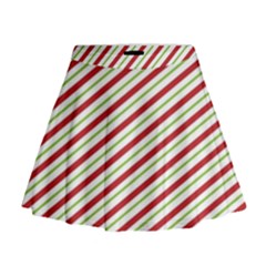 Stripes Striped Design Pattern Mini Flare Skirt by Nexatart