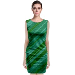 Stripes Course Texture Background Classic Sleeveless Midi Dress by Nexatart