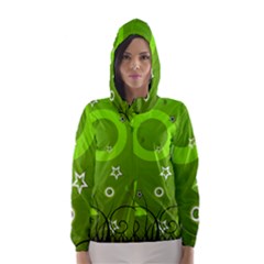 Art About Ball Abstract Colorful Hooded Wind Breaker (women) by Nexatart