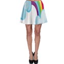 Could Rainbow Red Yellow Green Blue Purple Skater Skirt View1
