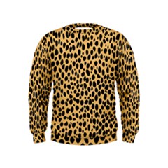 Cheetah Skin Spor Polka Dot Brown Black Dalmantion Kids  Sweatshirt by Mariart