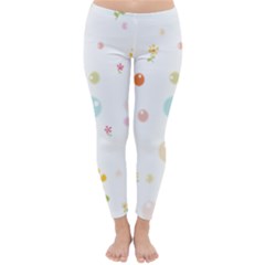 Flower Floral Star Balloon Bubble Classic Winter Leggings by Mariart