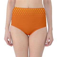 Orange Star Space High-waist Bikini Bottoms by Mariart