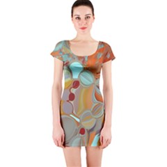 Liquid Bubbles Short Sleeve Bodycon Dress by digitaldivadesigns