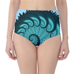 Fractals Texture Abstract High-waist Bikini Bottoms by Nexatart