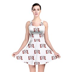 Funny Emoji Laughing Out Loud Pattern  Reversible Skater Dress by dflcprintsclothing