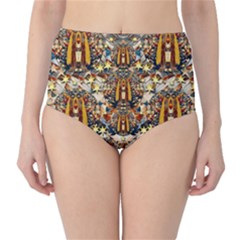 Lady Panda Goes Into The Starry Gothic Night High-waist Bikini Bottoms by pepitasart