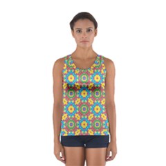 Geometric Check Multicolored Pattern Women s Sport Tank Top  by dflcprintsclothing