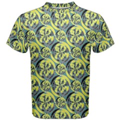 Black And Yellow Pattern Men s Cotton Tee by linceazul