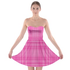 Plaid Design Strapless Bra Top Dress by Valentinaart