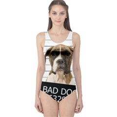 Bad Dog One Piece Swimsuit by Valentinaart
