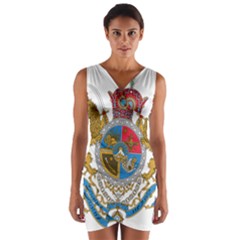 Sovereign Coat Of Arms Of Iran (order Of Pahlavi), 1932-1979 Wrap Front Bodycon Dress by abbeyz71
