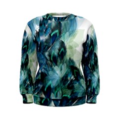 Flowers And Feathers Background Design Women s Sweatshirt by TastefulDesigns