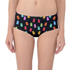 Candy Pattern Mid-waist Bikini Bottoms by Valentinaart