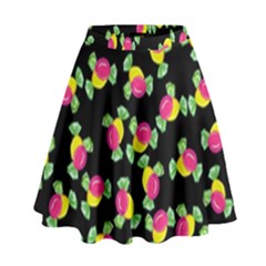 Candy Pattern High Waist Skirt by Valentinaart