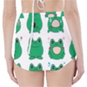 Animals Frog Green Face Mask Smile Cry Cute High-Waisted Bikini Bottoms View2