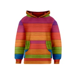 Wooden Plate Color Purple Red Orange Green Blue Kids  Pullover Hoodie by Mariart