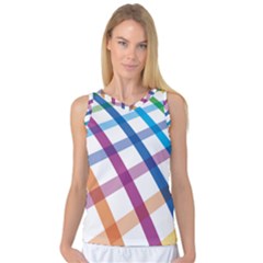 Webbing Line Color Rainbow Women s Basketball Tank Top by Mariart