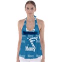 Money White Blue Color Babydoll Tankini Top View1