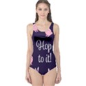 Rabbit Bunny Pink Purple Easter Animals One Piece Swimsuit View1