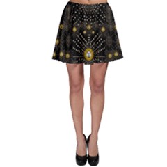 Lace Of Pearls In The Earth Galaxy Pop Art Skater Skirt by pepitasart