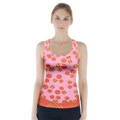 Distance Absence Sea Holes Polka Dot Line Circle Orange Chevron Wave Racer Back Sports Top by Mariart
