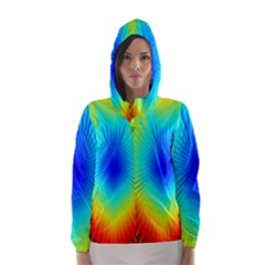 View Max Gain Resize Flower Floral Light Line Chevron Hooded Wind Breaker (women) by Mariart