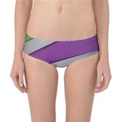 Colorful Geometry Shapes Line Green Grey Pirple Yellow Blue Classic Bikini Bottoms by Mariart