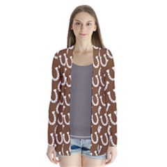 Horse Shoes Iron White Brown Cardigans by Mariart