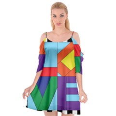 Rainbow Love Cutout Spaghetti Strap Chiffon Dress by Mariart