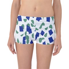 Scatter Geometric Brush Blue Gray Boyleg Bikini Bottoms by Mariart