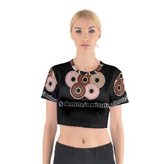 Five Donuts In One Minute  Cotton Crop Top by Valentinaart