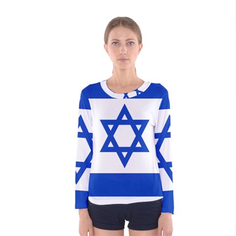 Flag Of Israel Women s Long Sleeve Tee by abbeyz71