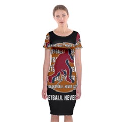 Basketball Never Stops Classic Short Sleeve Midi Dress by Valentinaart